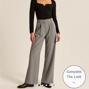 Abercrombie Tailored Brushed Suiting Wide Leg Pants